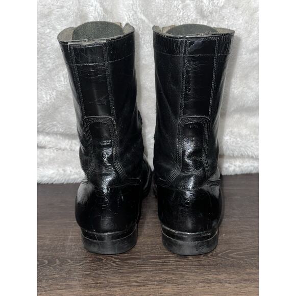 Vtg Vietnam Issue Black Leather Military Combat Jump Boots w/ Zippers SZ 7.5 Men main image 8